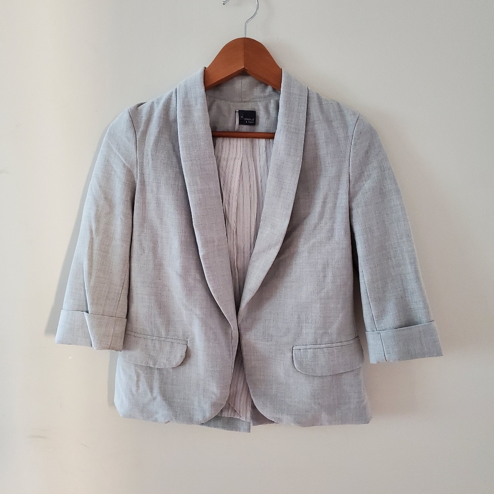 Sparkle & Fade grey gray blazer xs